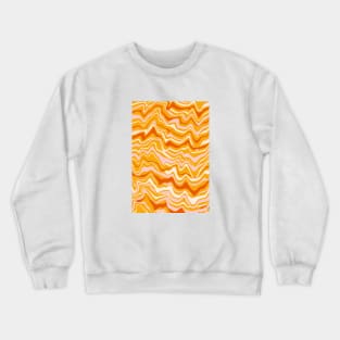 Retro Liquid Swirl Abstract Pattern. Hippie trippy swirl 70s. Crewneck Sweatshirt